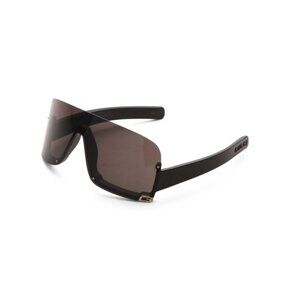 GUCCI Shiny Black 99mm Shield Sunglasses